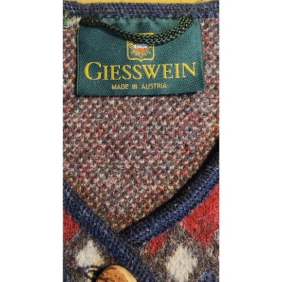 Giesswein Women's 100% Wool Coat Jacket Size 36 (8) Winter Scene Deer - Picture 6 of 9